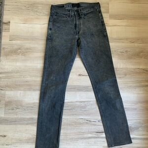 𝅺LUCKY brand 121 heritage slim distressed grey blue jeans